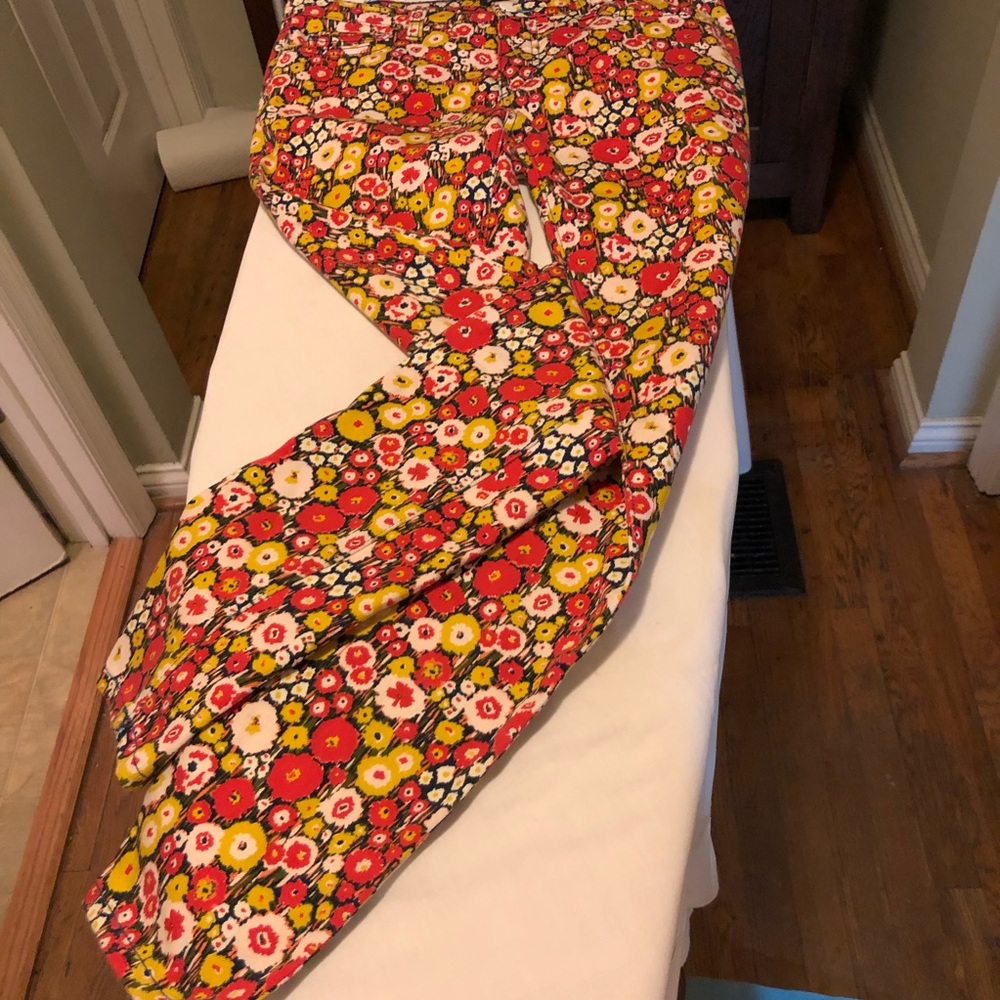 Kate Spade Multicolor Floral Straight Leg Pants